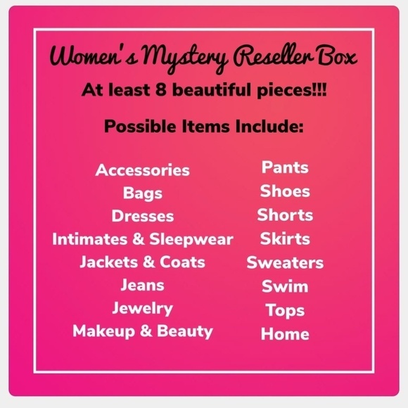 5 Star Rated Women's Reseller Mystery Box 8 Items! - Picture 2 of 12